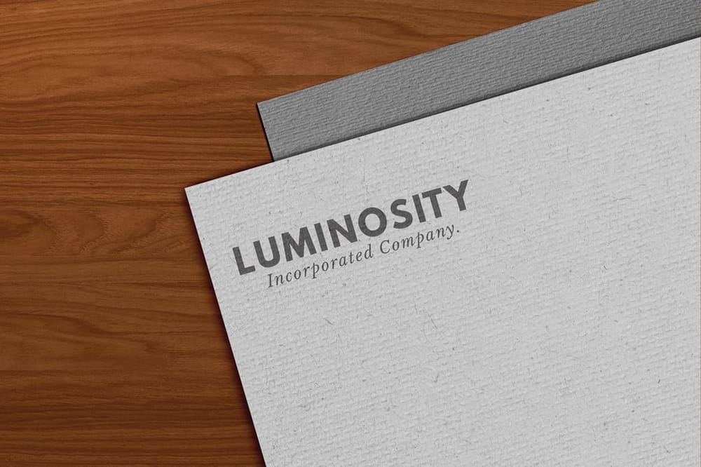 Luminosity Logo Mockup