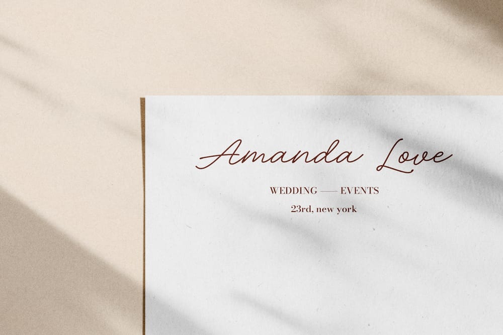 Minimal Wedding Logo Mockups