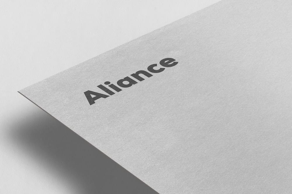 Minimal Aliance Logo Mockup