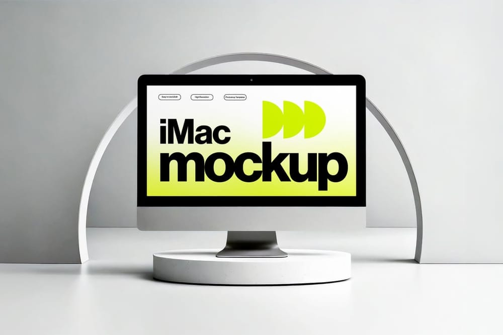 Minimalist iMac Mockup