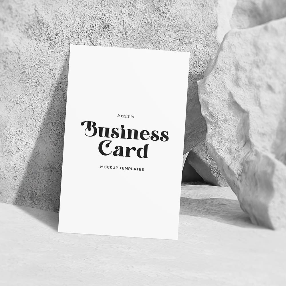 Modern Vertical Business Card Mockup
