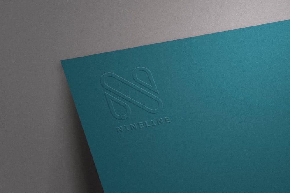 Nineline Embossed Logo Mockup