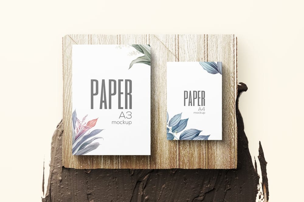 Paper A3 and A5 Mockup
