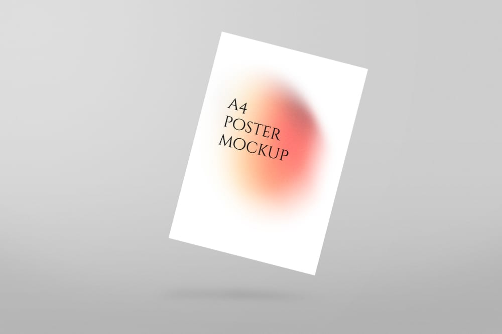 A4 Gradient Poster Mockup