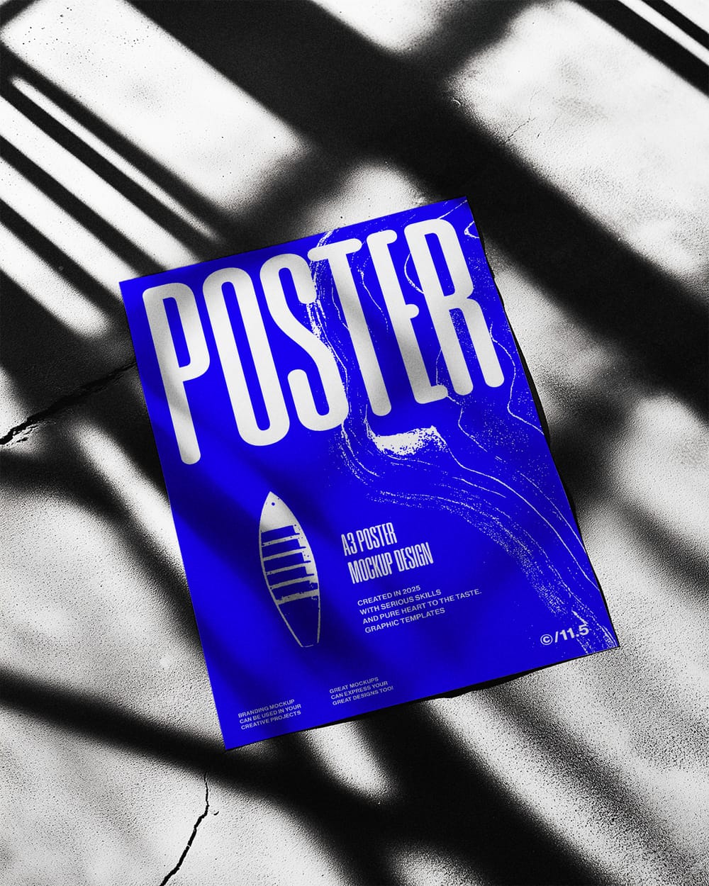 Poster Mockup Extreme Window Shadow