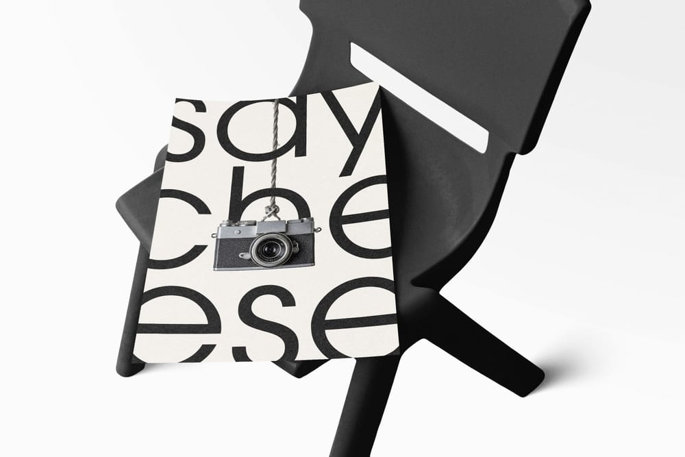 Poster Mockup Pack on Chair