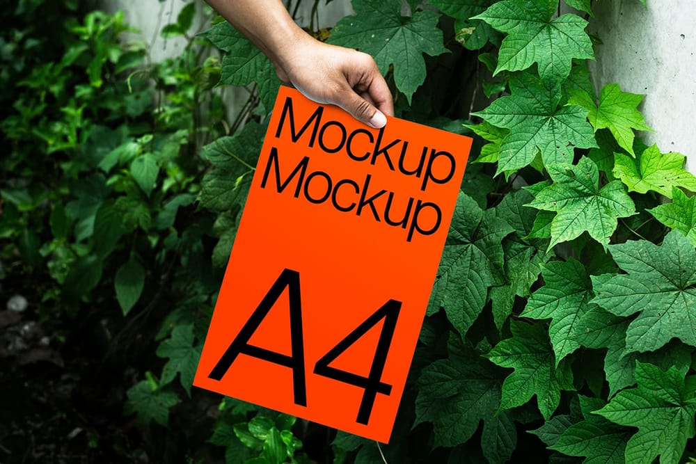 Poster Mockup with Organic Jungle Vibes