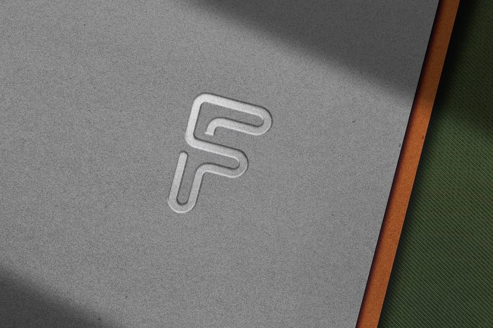 Silver Emboss Logo Mockup On Paper Texture