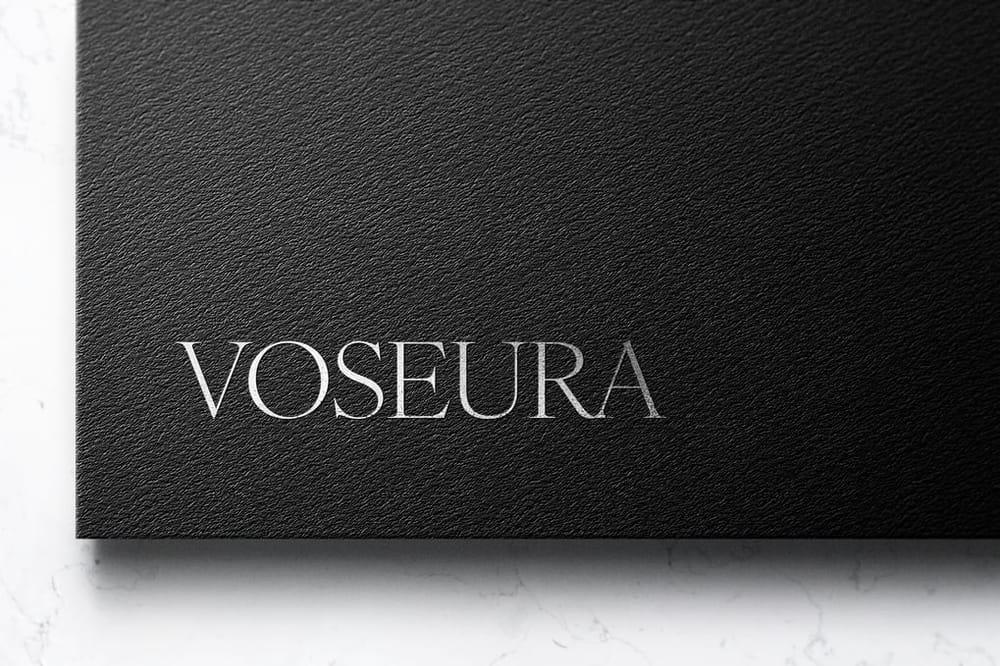 Silver Logo Mockup With Marble Background