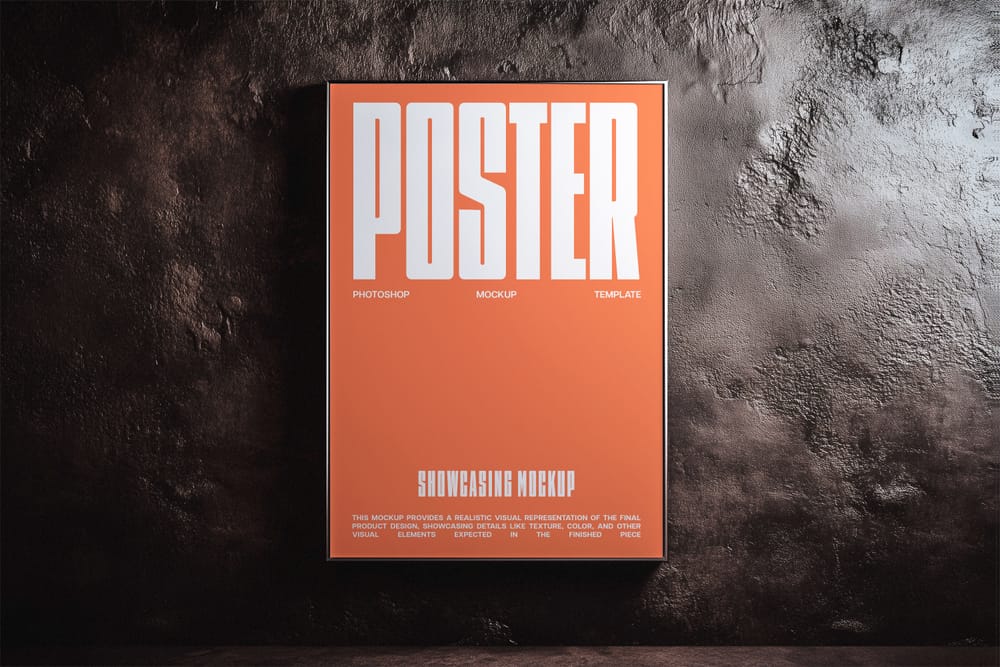 Steel Frame Poster Mockup