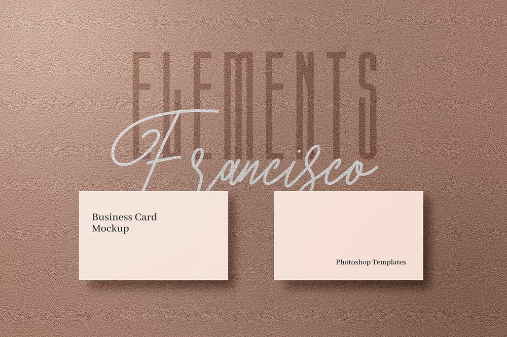 Two Business Card Mockup with Logo Mockup