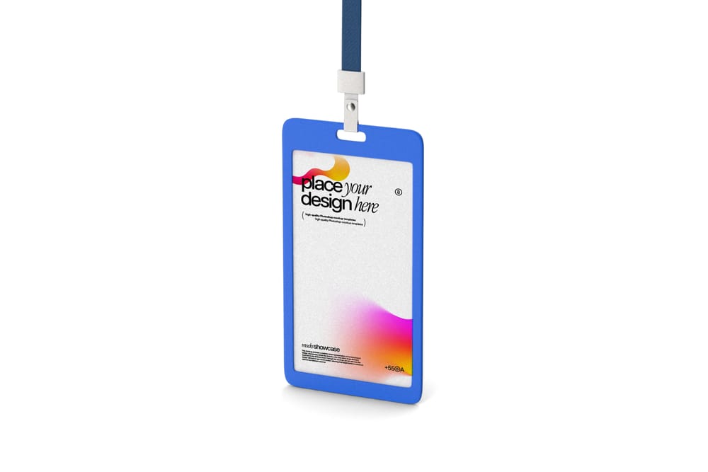 Vertical ID Badge Mockup