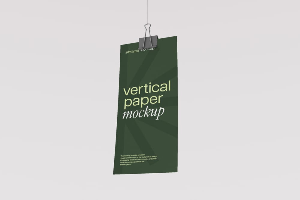 Vertical Paper Mockup