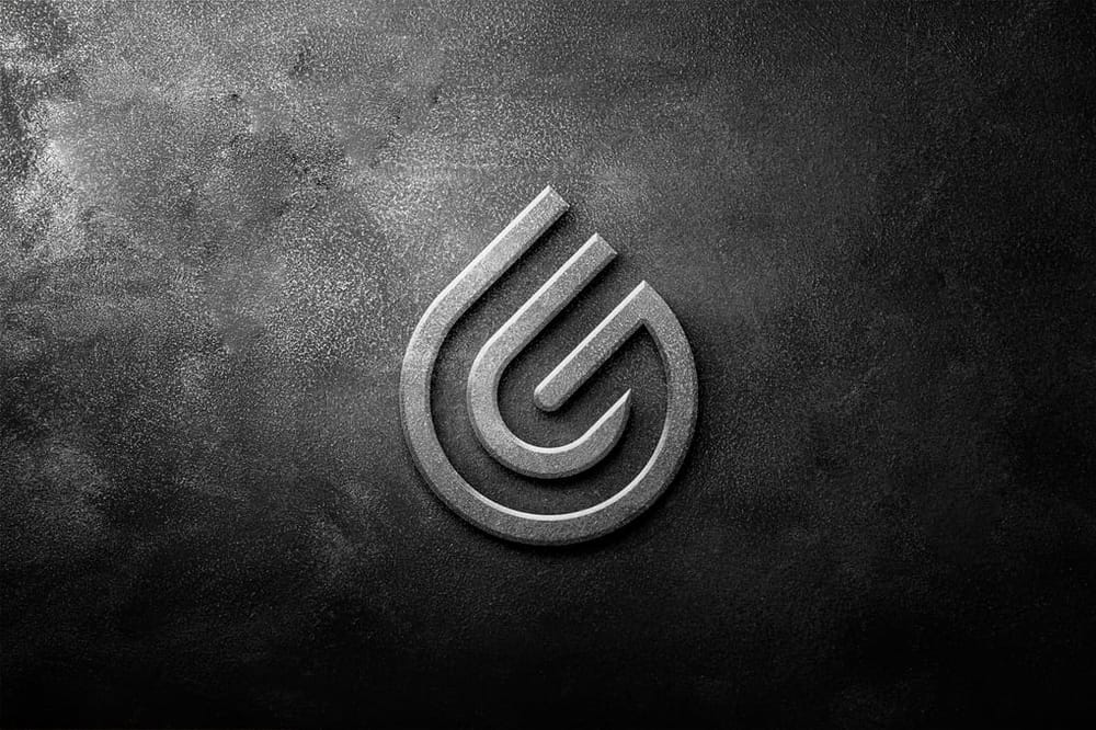 Wall Rough Logo Mockup