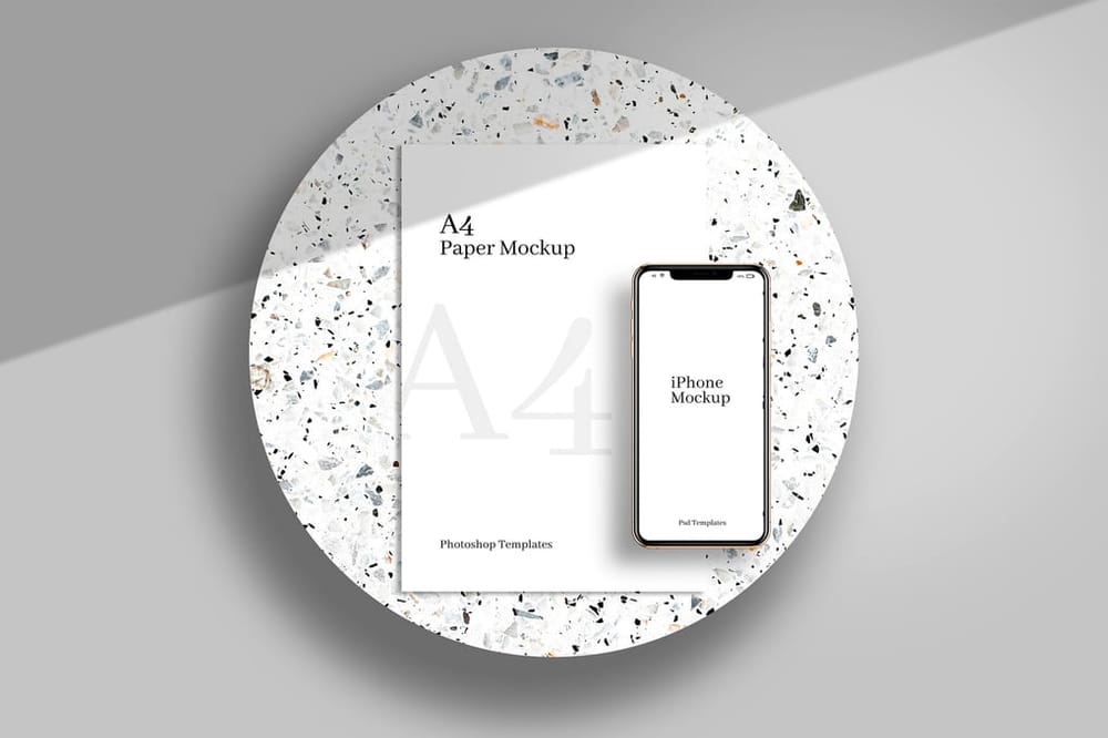 iPhone & Paper Mockup