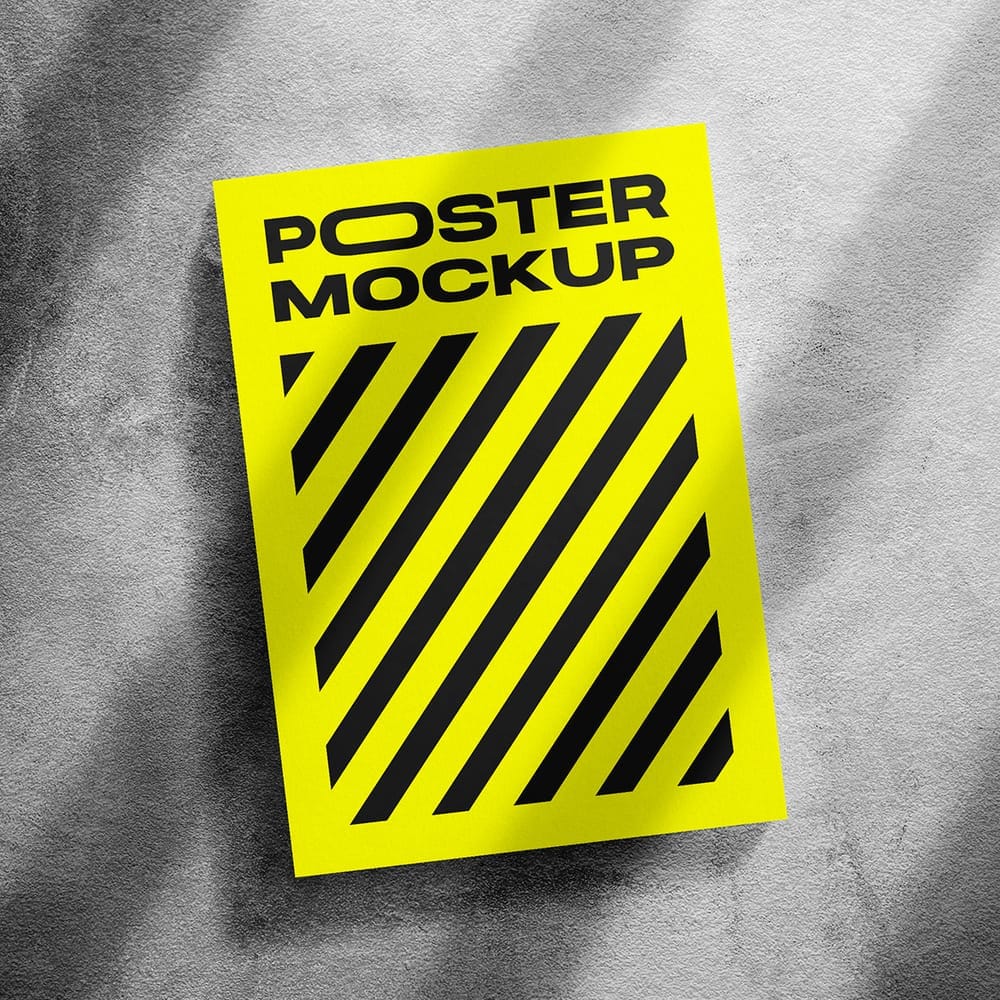Urban Poster Mockup with Shadow
