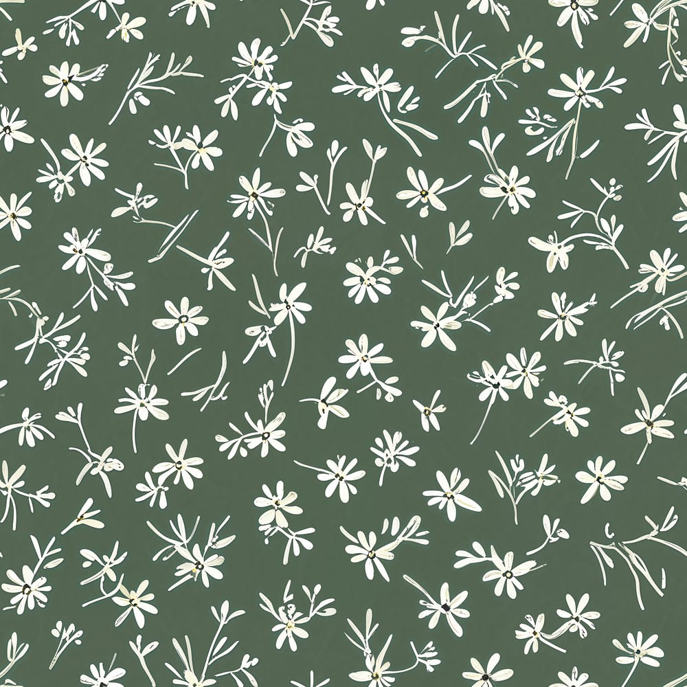 Large White Blossom Pattern