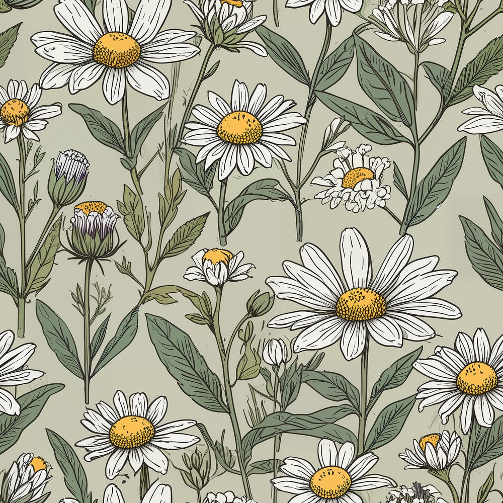 Wild Daisy Meadow Pattern