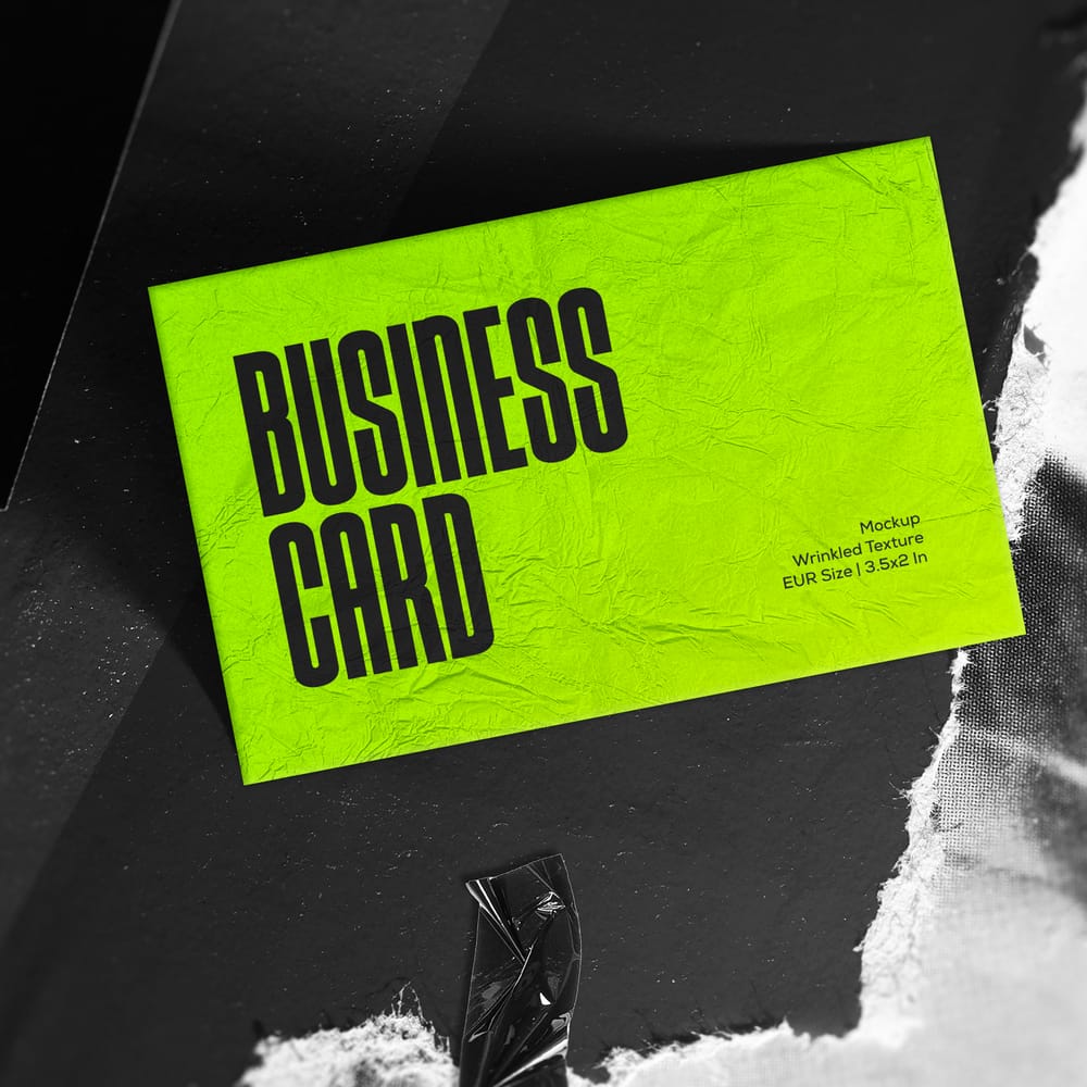 Branding Green Business Card Mockup