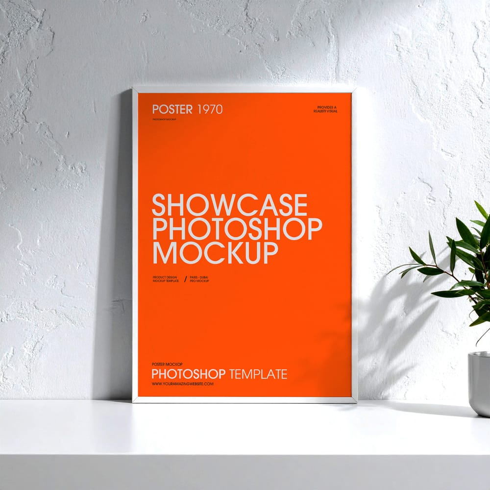 Cement Wall Poster Mockup