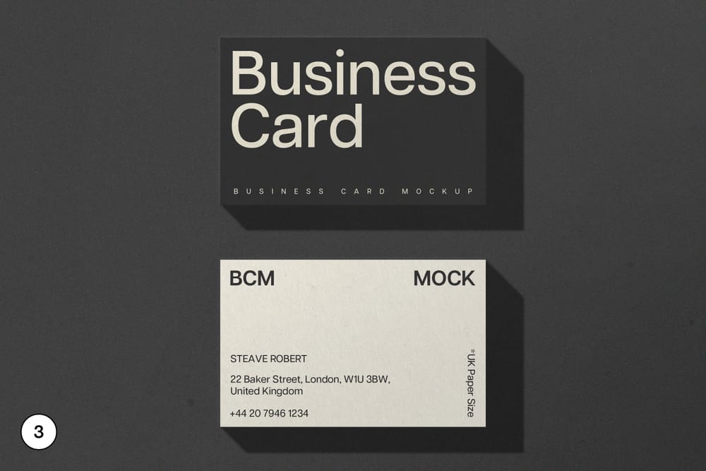 Floating Modern Business Card Mockup
