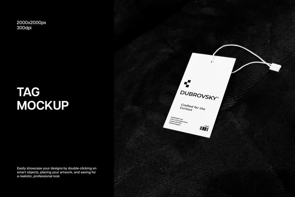 White Label Tag Mockup