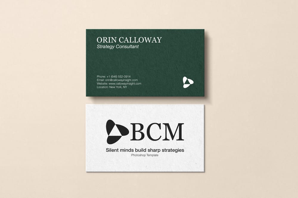 Classic Edge Business Card Mockup