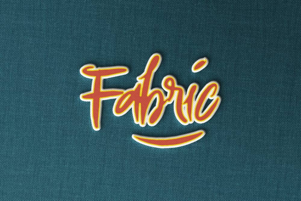 Embroidery Fabric Blue Logo Mockup