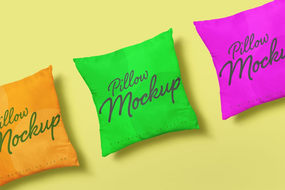 Three Pillow Mockup