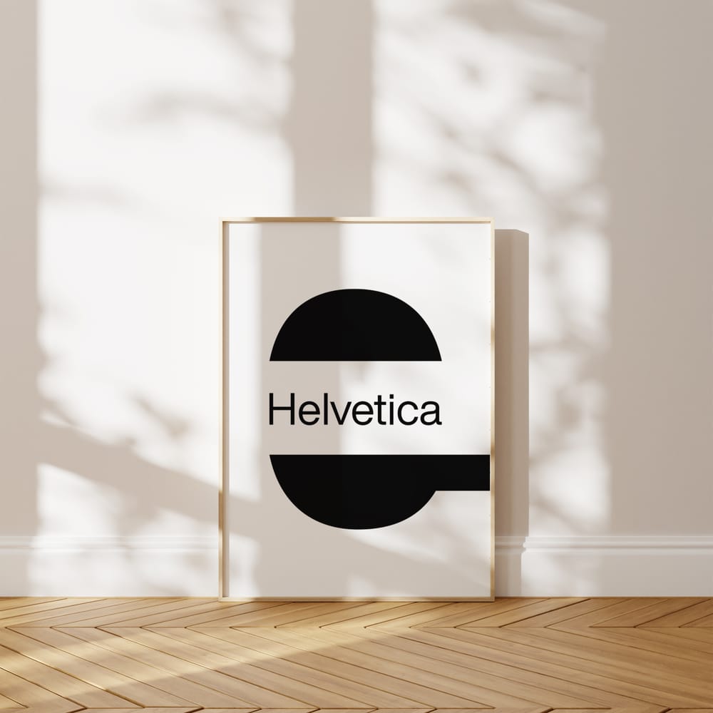 Helvetica E Poster