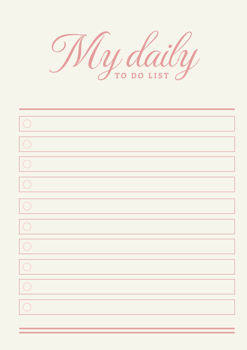 Girly To Do List