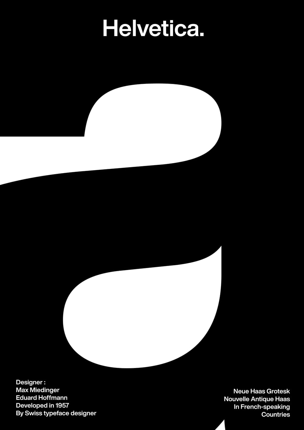 Helvetica Big A Poster