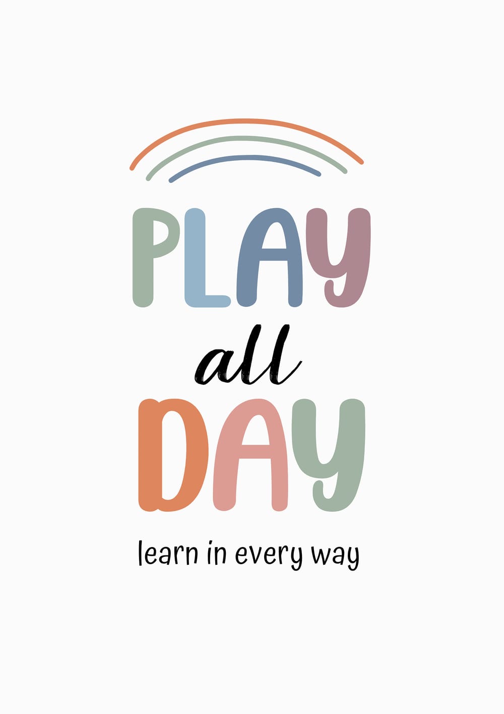 Play All Day Wall Art Poster