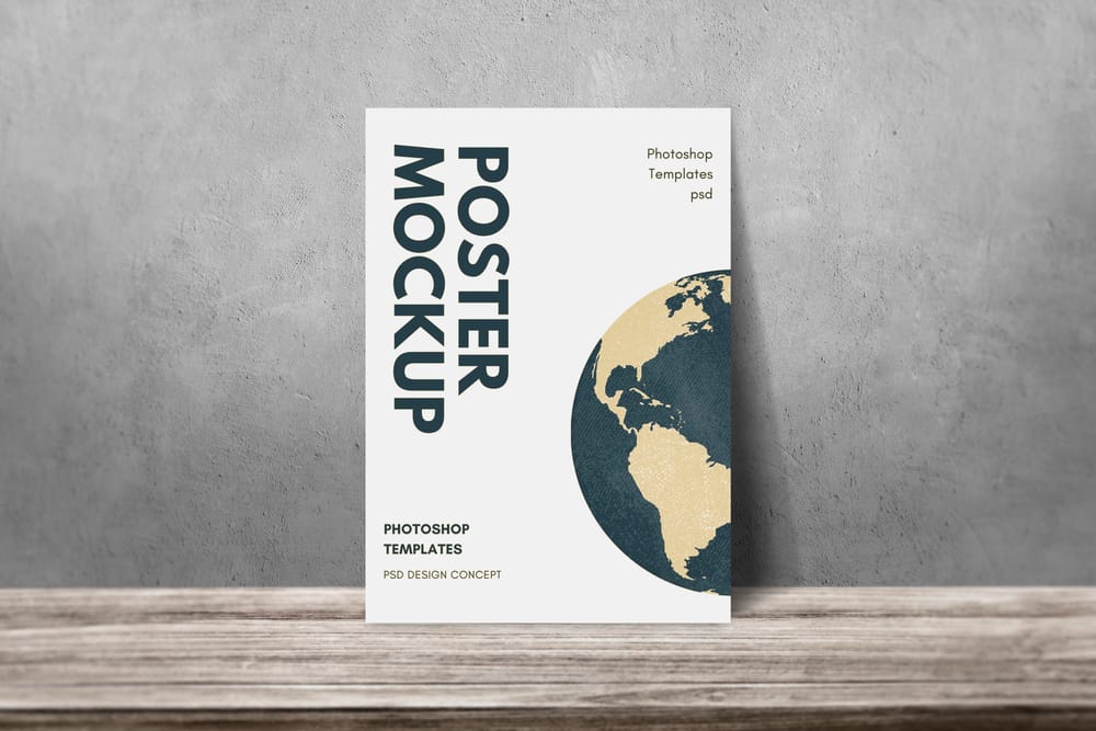 Poster Mockup Realistic Background