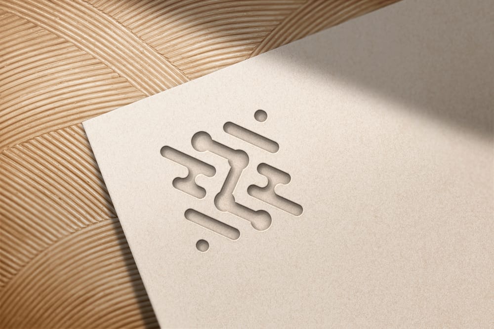 Realistic Debossed Logo Mockup