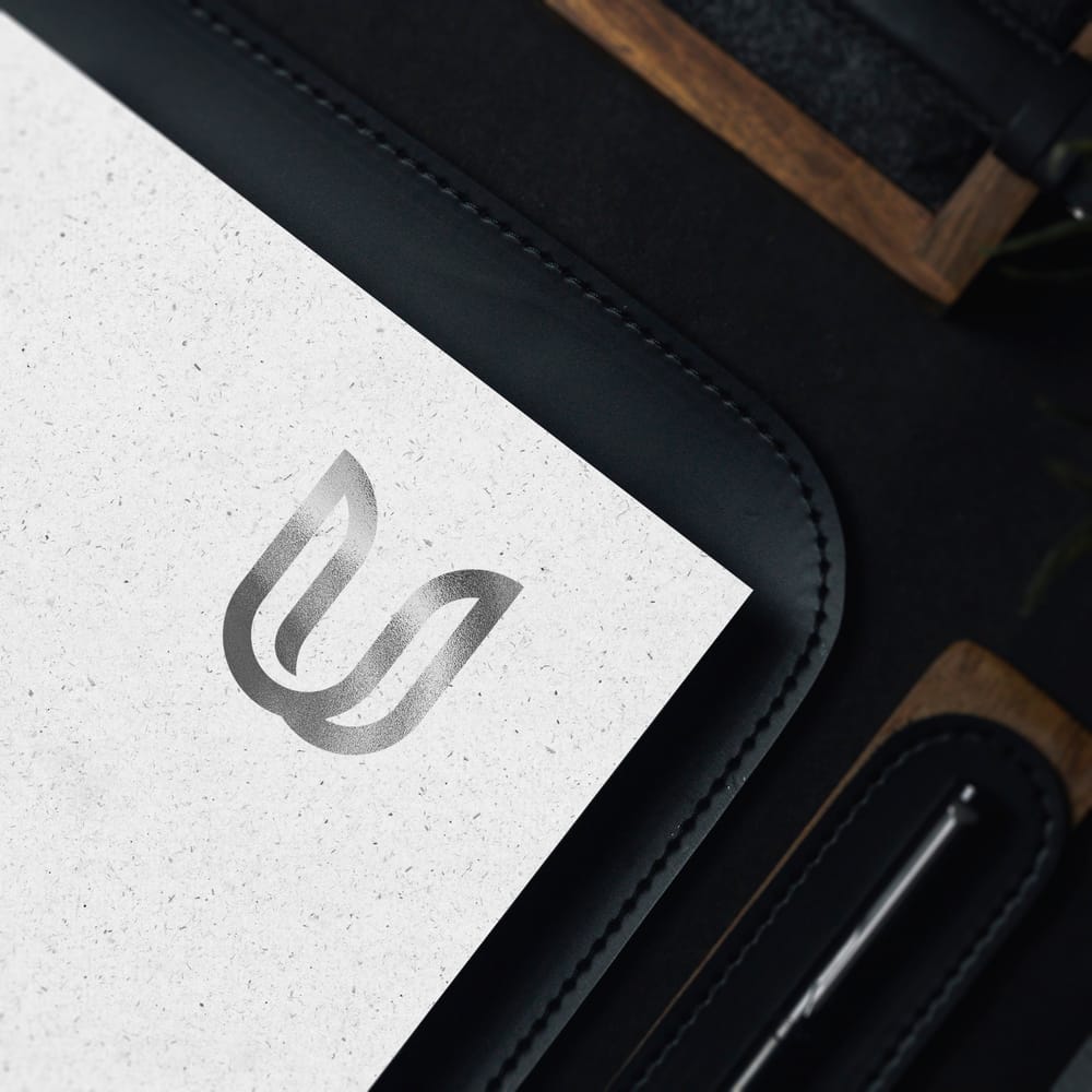 White Square Logo Mockup