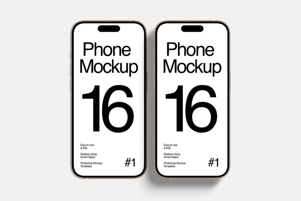 Minimal iPhone 16 Pro Mockup
