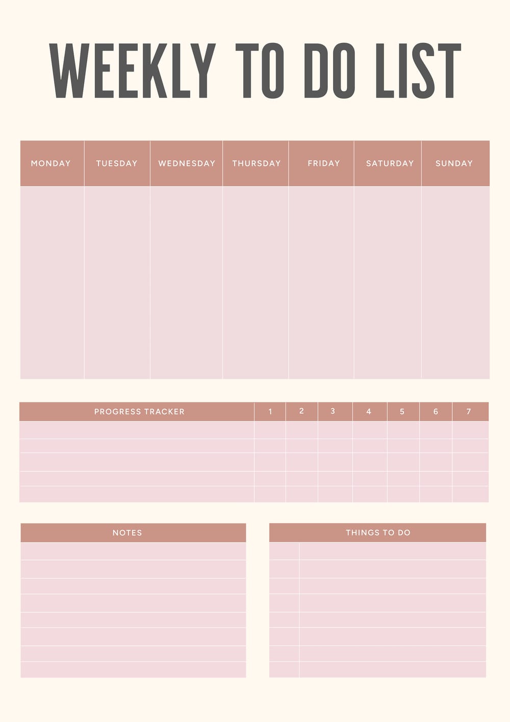 Weekly To Do List