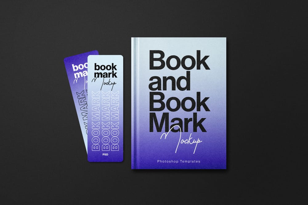 Book Mockup and Book Mark Mockup
