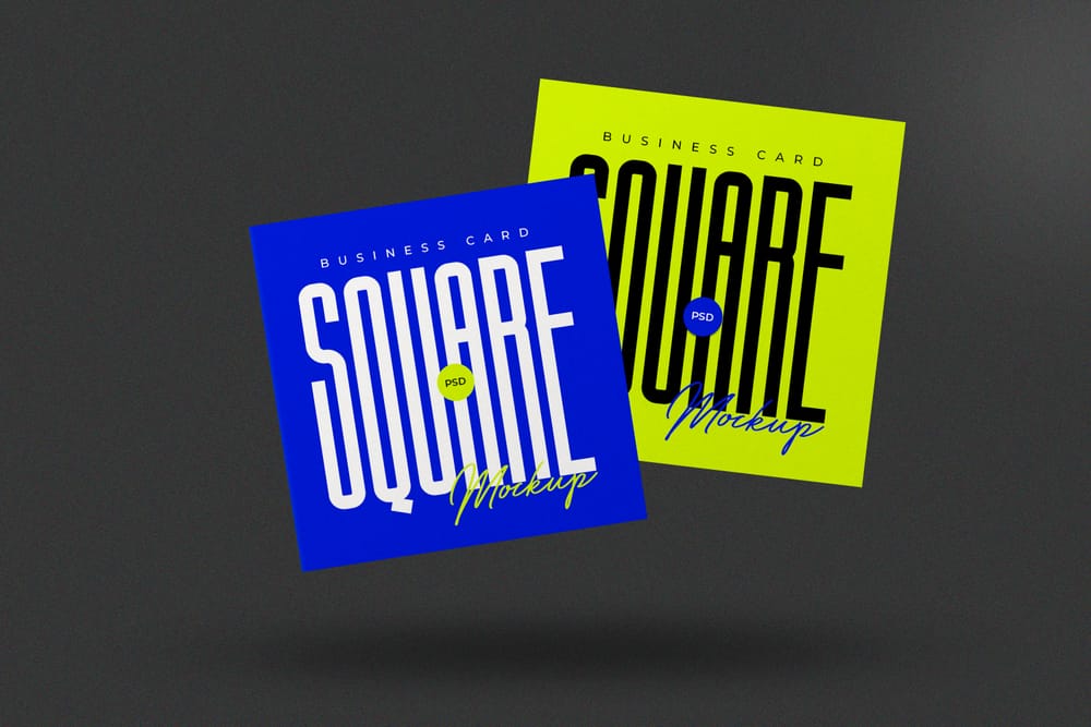 Branding Business Card Square Mockups