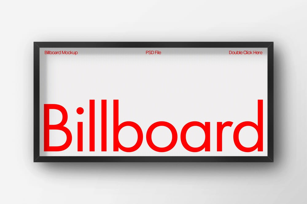 Clean Edge Billboard Mockup