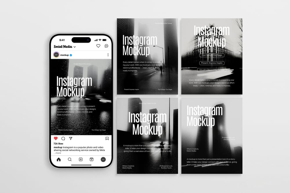 Instagram Feed Grid Mockup