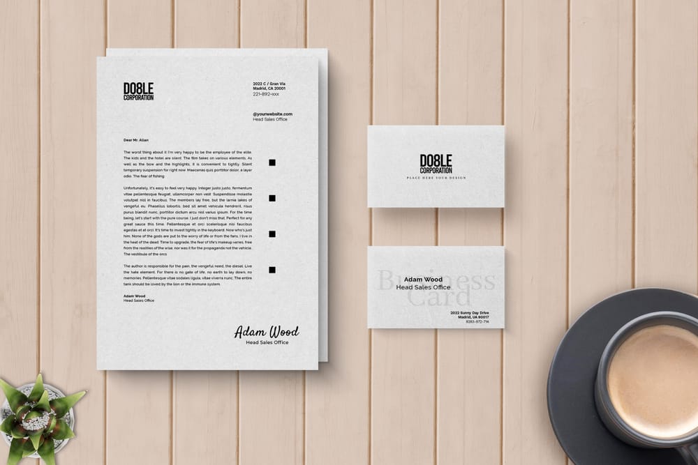 Paper & Business Card Mockups Realistic