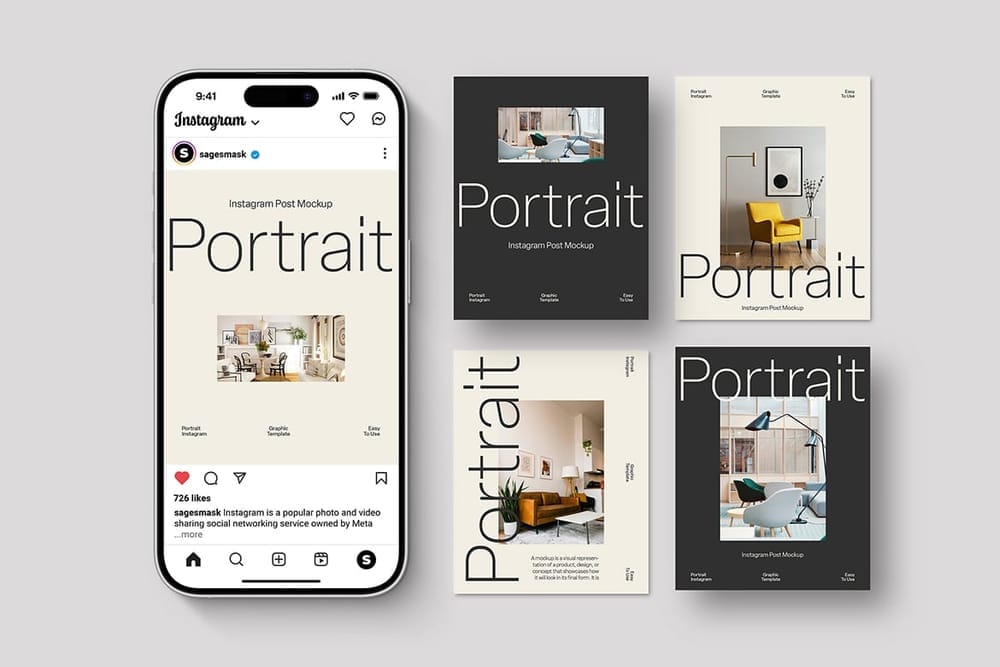 Simple & Modern Instagram Mockup Template