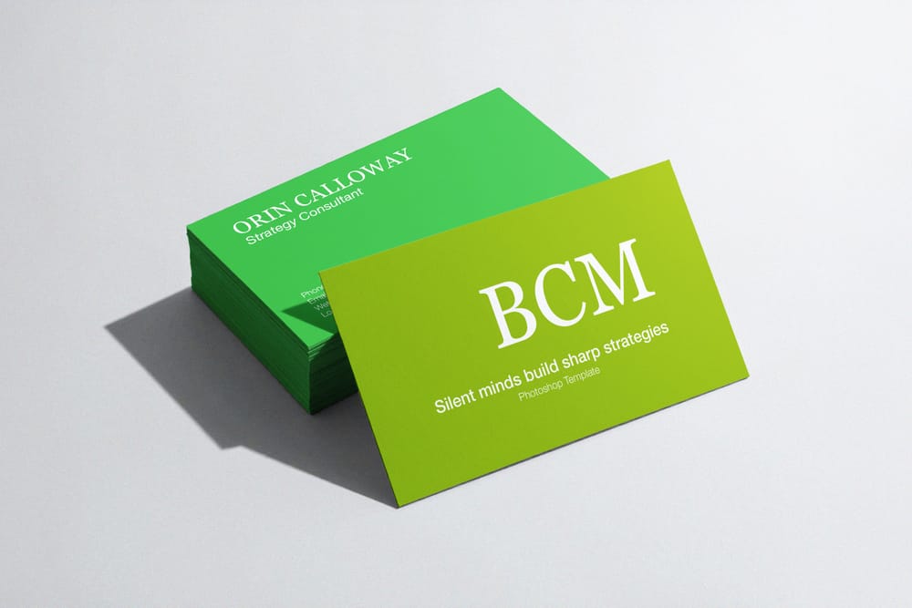 Single Sided Business Card Mockup