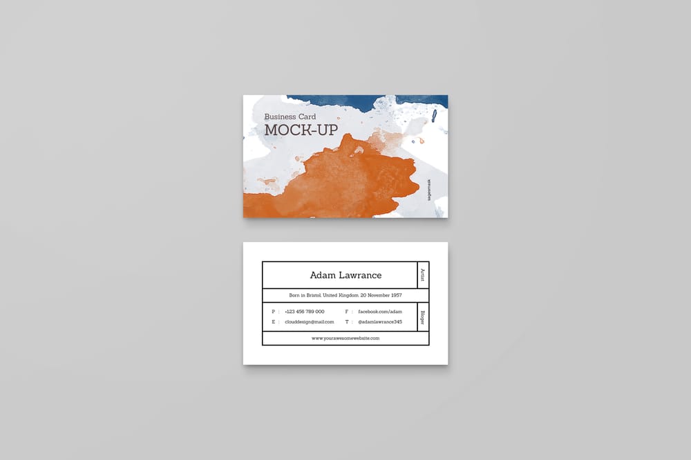 Solid Business Card Mockup