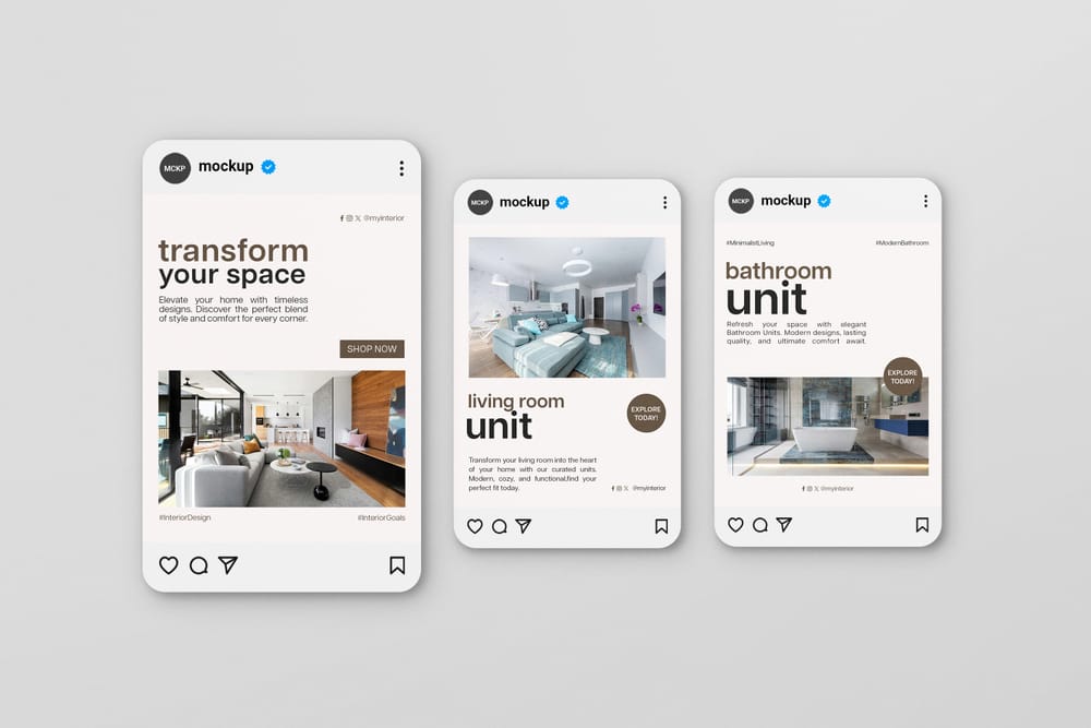 UI Instagram Mockup