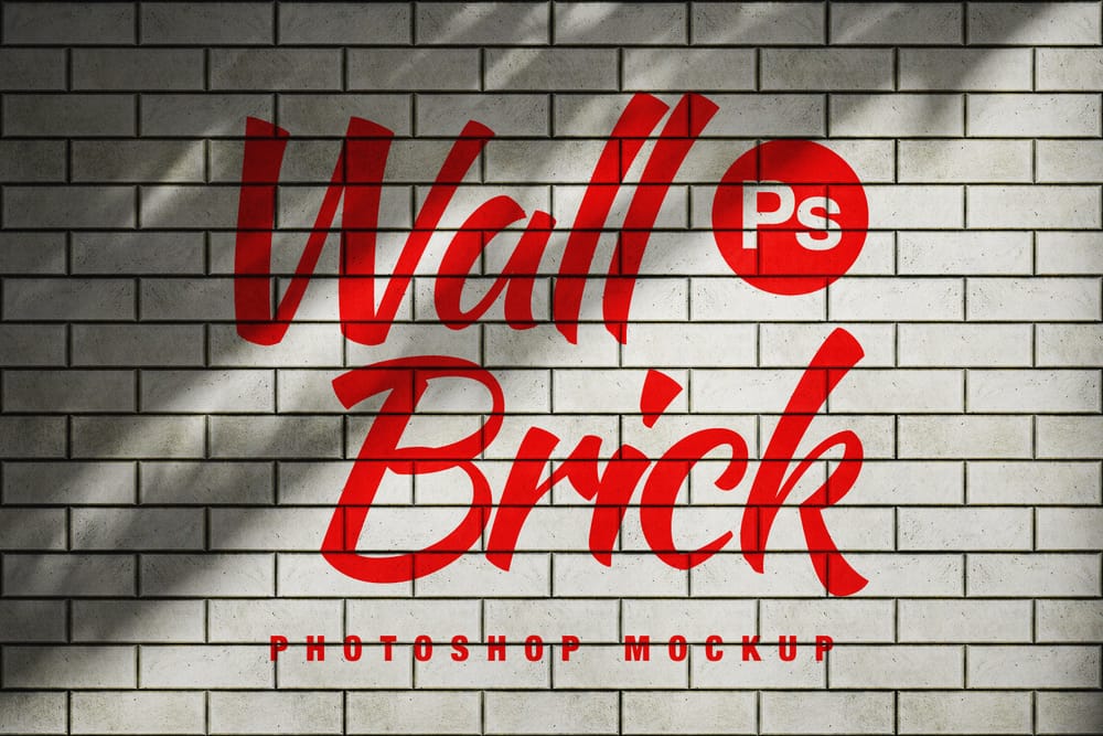 Urban Wall Brick Logo Mockup