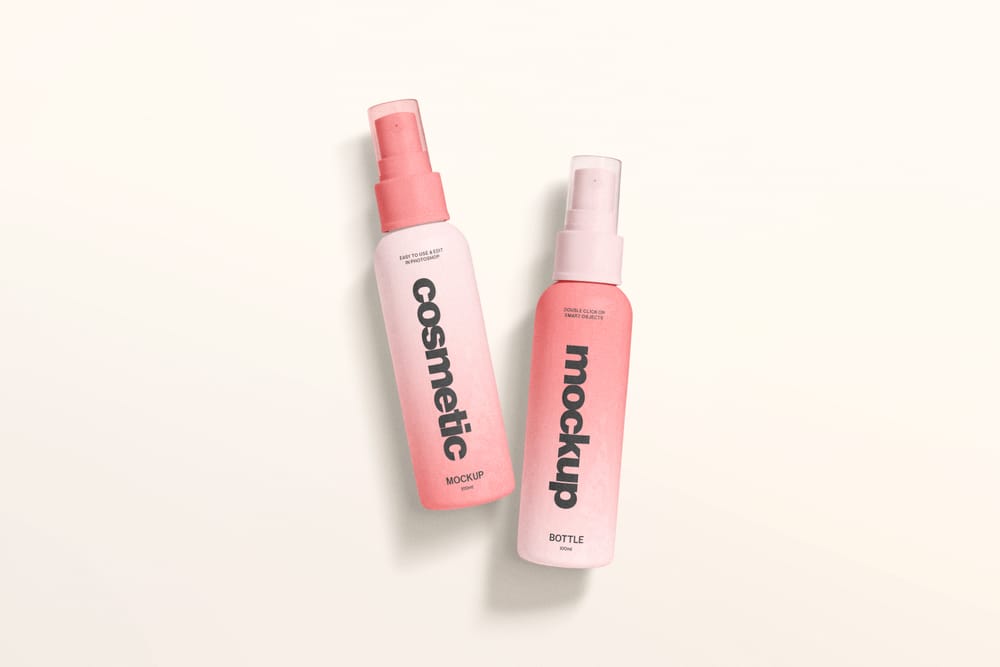 Cosmetic Spray Bottle Mockup