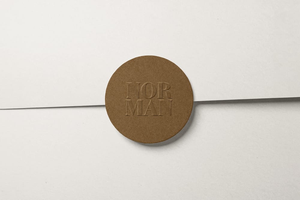 Emboss Sticker Mockup